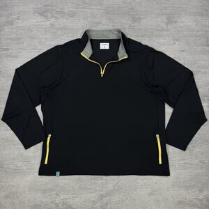 Chubbies Shirt Mens XXL Movementum Pullover Quarter Zip Active Sun Obsidian EUC